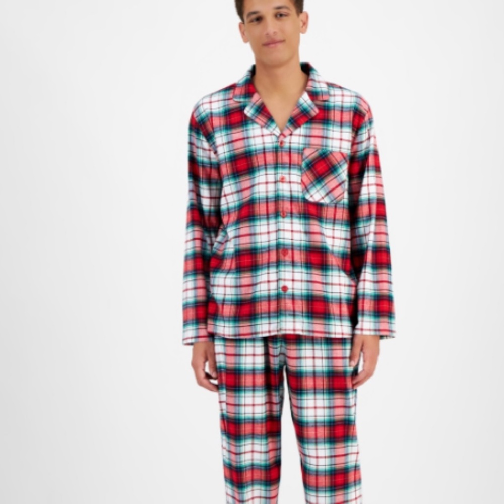 Holiday Lane Men's Winterton Plaid Notch Collar  Family Pajama SET  SIZE XXL NWT